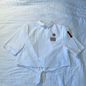 ZARA linen is top from their Trafaluc collection